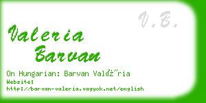 valeria barvan business card